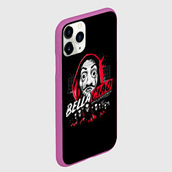 Чехол iPhone 11 Pro матовый БУМАЖНЫЙ ДОМ, цвет: 3D-фиолетовый — фото 2
