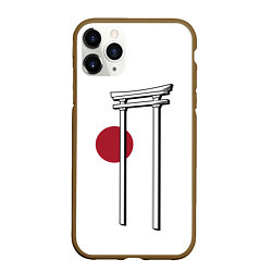 Чехол iPhone 11 Pro матовый Япония Тории Z, цвет: 3D-коричневый