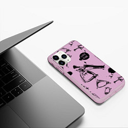 Чехол iPhone 11 Pro матовый Love Nail, цвет: 3D-розовый — фото 2