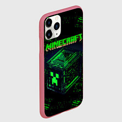 Чехол iPhone 11 Pro матовый MINECRAFT, цвет: 3D-малиновый — фото 2