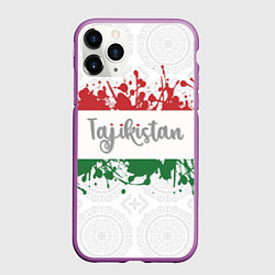 Чехол iPhone 11 Pro матовый Таджикистан, цвет: 3D-фиолетовый