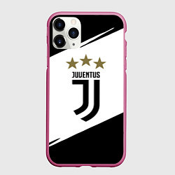 Чехол iPhone 11 Pro матовый JUVENTUS, цвет: 3D-малиновый