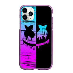 Чехол iPhone 11 Pro матовый FORTNITE MARSHMELLO, цвет: 3D-фиолетовый