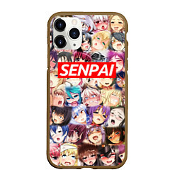 Чехол iPhone 11 Pro матовый SENPAI СЕНПАЙ, цвет: 3D-коричневый