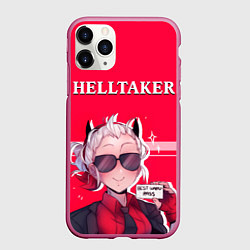 Чехол iPhone 11 Pro матовый HELLTAKER, цвет: 3D-малиновый