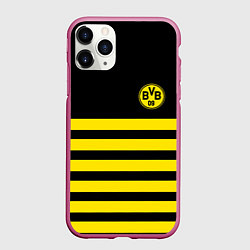 Чехол iPhone 11 Pro матовый BORUSSIA, цвет: 3D-малиновый