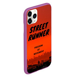 Чехол iPhone 11 Pro матовый Street runner, цвет: 3D-фиолетовый — фото 2