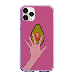 Чехол iPhone 11 Pro матовый Avocado, цвет: 3D-светло-сиреневый