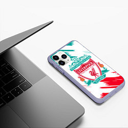 Чехол iPhone 11 Pro матовый LIVERPOOL, цвет: 3D-светло-сиреневый — фото 2
