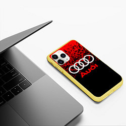 Чехол iPhone 11 Pro матовый AUDI, цвет: 3D-желтый — фото 2