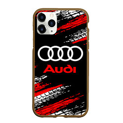 Чехол iPhone 11 Pro матовый AUDI, цвет: 3D-коричневый