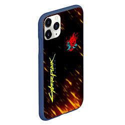 Чехол iPhone 11 Pro матовый CYBERPUNK 2077, цвет: 3D-тёмно-синий — фото 2