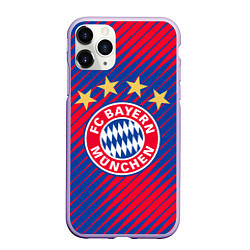 Чехол iPhone 11 Pro матовый BAYERN MUNCHEN, цвет: 3D-светло-сиреневый