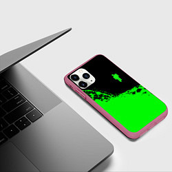Чехол iPhone 11 Pro матовый Billie Eilish, цвет: 3D-малиновый — фото 2