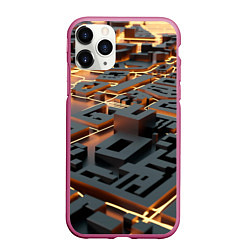 Чехол iPhone 11 Pro матовый 3D абстрактная схема