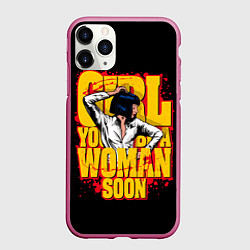 Чехол iPhone 11 Pro матовый Криминальное чтиво, цвет: 3D-малиновый