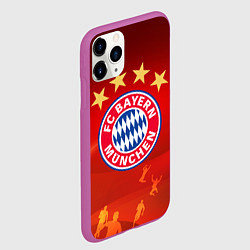Чехол iPhone 11 Pro матовый BAYERN MUNCHEN, цвет: 3D-фиолетовый — фото 2