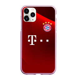 Чехол iPhone 11 Pro матовый BAYERN MUNCHEN, цвет: 3D-розовый