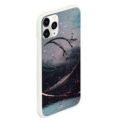 Чехол iPhone 11 Pro матовый Абстракция краска разводы кап, цвет: 3D-белый — фото 2