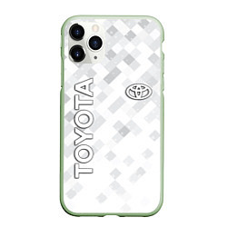 Чехол iPhone 11 Pro матовый TOYOTA, цвет: 3D-салатовый