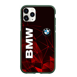 Чехол iPhone 11 Pro матовый BMW, цвет: 3D-темно-зеленый