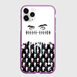 Чехол iPhone 11 Pro матовый BILLIE EILISH GLITCH, цвет: 3D-фиолетовый