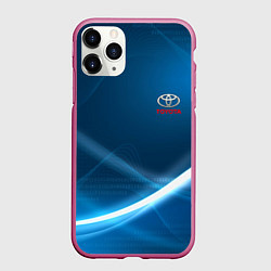 Чехол iPhone 11 Pro матовый TOYOTA, цвет: 3D-малиновый