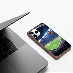 Чехол iPhone 11 Pro матовый FC MILAN, цвет: 3D-коричневый — фото 2