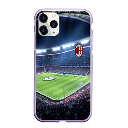 Чехол iPhone 11 Pro матовый FC MILAN, цвет: 3D-светло-сиреневый