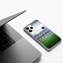 Чехол iPhone 11 Pro матовый FC INTER MIAMI, цвет: 3D-серый — фото 2