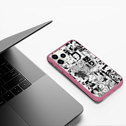 Чехол iPhone 11 Pro матовый МОБ ПСИХО 100, цвет: 3D-малиновый — фото 2