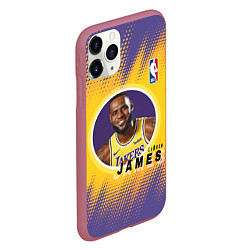 Чехол iPhone 11 Pro матовый LeBron James, цвет: 3D-малиновый — фото 2