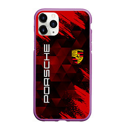 Чехол iPhone 11 Pro матовый PORSCHE, цвет: 3D-фиолетовый