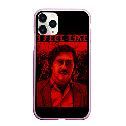 Чехол iPhone 11 Pro матовый I feel Like Escobar, цвет: 3D-розовый