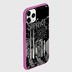Чехол iPhone 11 Pro матовый Slipknot, цвет: 3D-фиолетовый — фото 2