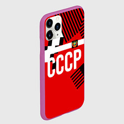 Чехол iPhone 11 Pro матовый Форма сборной по футболу 1991, цвет: 3D-фиолетовый — фото 2