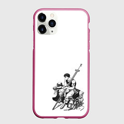 Чехол iPhone 11 Pro матовый Berserk, цвет: 3D-малиновый