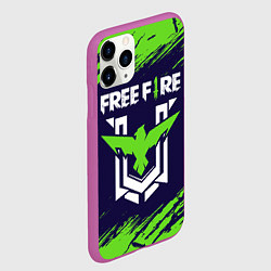 Чехол iPhone 11 Pro матовый FREE FIRE ФРИ ФАЕР, цвет: 3D-фиолетовый — фото 2