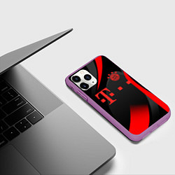 Чехол iPhone 11 Pro матовый FC Bayern Munchen, цвет: 3D-фиолетовый — фото 2