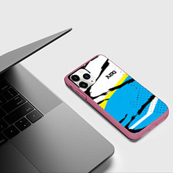 Чехол iPhone 11 Pro матовый Judo, цвет: 3D-малиновый — фото 2