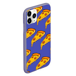 Чехол iPhone 11 Pro матовый Кусочки пиццы, цвет: 3D-серый — фото 2