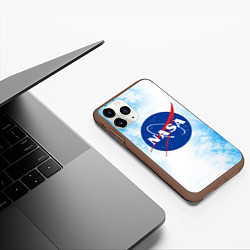 Чехол iPhone 11 Pro матовый NASA НАСА, цвет: 3D-коричневый — фото 2