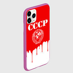 Чехол iPhone 11 Pro матовый СССР, цвет: 3D-фиолетовый — фото 2