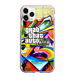 Чехол iPhone 11 Pro матовый GTA:5, цвет: 3D-светло-сиреневый
