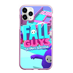 Чехол iPhone 11 Pro матовый Fall Guys, цвет: 3D-розовый