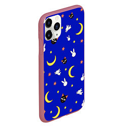 Чехол iPhone 11 Pro матовый Sailor Moon, цвет: 3D-малиновый — фото 2