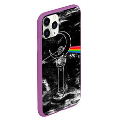 Чехол iPhone 11 Pro матовый Dark Side of the Moon Stick, цвет: 3D-фиолетовый — фото 2