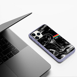 Чехол iPhone 11 Pro матовый Dark Side of the Moon Stick, цвет: 3D-светло-сиреневый — фото 2