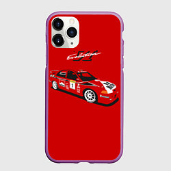 Чехол iPhone 11 Pro матовый Mitsubishi Lancer Evolution VI, цвет: 3D-фиолетовый
