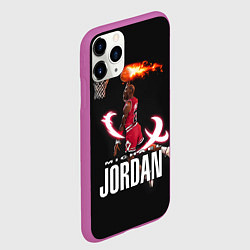 Чехол iPhone 11 Pro матовый MICHAEL JORDAN, цвет: 3D-фиолетовый — фото 2